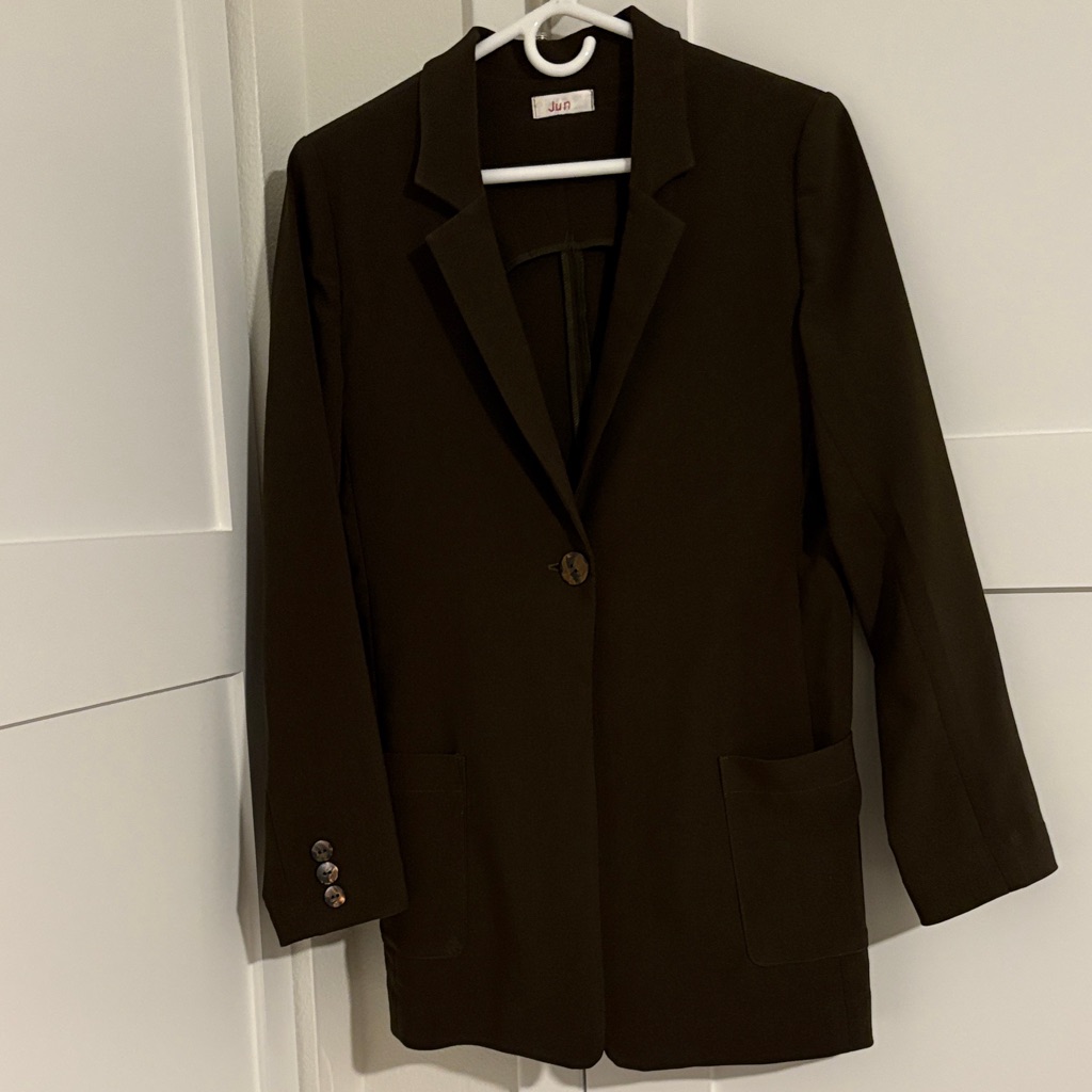 Jun Loden Green Long Blazer